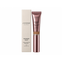 Рідкий контурний бронзер для обличчя  JVONE MILANO WONDER PUFF CONTOUR BRONZER 10ml у відтінку: 02 Warm