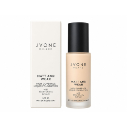 Жидкая матовая тональная основа Jvone Milano Matt And Wear в оттенке NW15, 20 ml