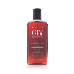 Шампунь, кондиціонер, гель для душу для чоловіків American Crew 3 In 1 Chamomile - Pine Shampoo 450 мл