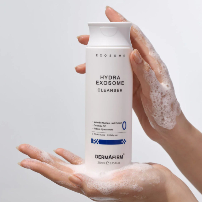 Гіпоалергенний очищуючий гель DERMAFIRM RX Hydra Exosome Cleanser 250 мл
