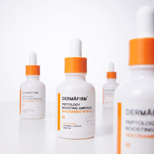 Сироватка бустер з ніацинамідом DERMAFIRM Peptology Boosting Ampoule Niacinamide Vita С+ 30ml