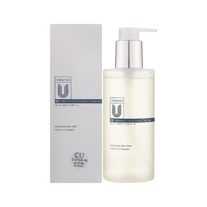 Гидрофильное средство CU SKIN Vitamin U Oil To Foam Cleanser 250 мл