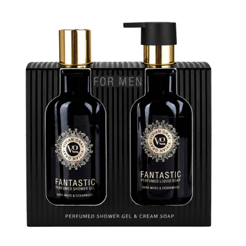Подарунковий набір для чоловіків VIVIAN GRAY For Men Dark Musk & Cedarwood  (2 х300 ml)