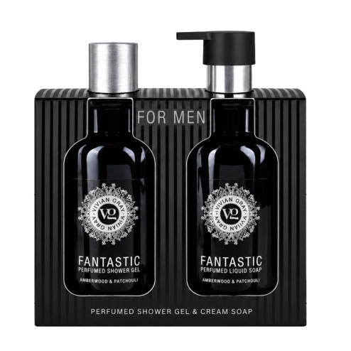 Подарочный набор для мужчин VIVIAN GRAY For Men Amberwood - Patchouli (2 × 300 мл)