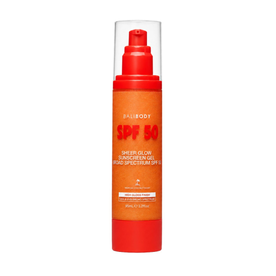 Сонцезахисний гель SPF 50 з ефектом природного сяйва BALIBODY Sheer Glow Sunscreen Gel SPF50 95мл