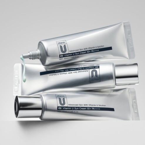 Успокаивающий солнцезащитный крем с витамином U и пептидами CU SKIN Vitamin U Sun Cream SPF50