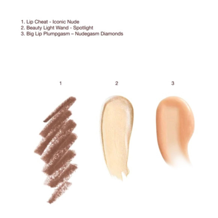 Подарунковий набір CHARLOTTE TILBURY Super Nudes Spotlight Lip & Cheek Set 0.8g × 2ml × 5ml