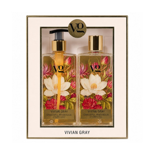 Набір Гель для душу та крем мило для рук VIVIAN GRAY Graceful Magnolia 2х350мл