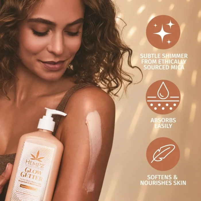 Молочко для тіла HEMPZ Glow Getter з мерехтінням 500 м