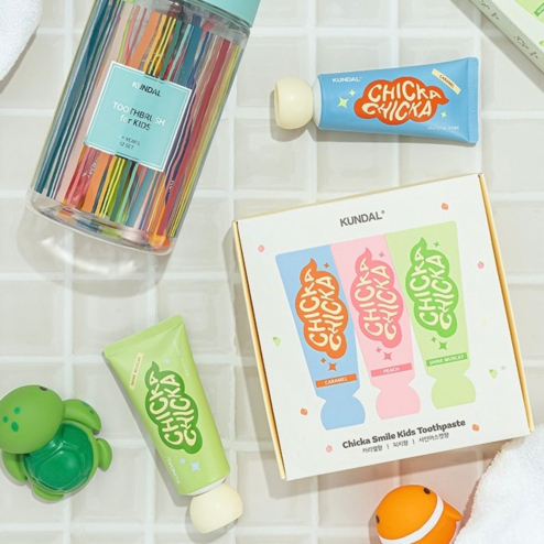 Детская зубная паста «Карамель» KUNDAL Chicka Smile Kids Toothpaste Caramel, 60 г