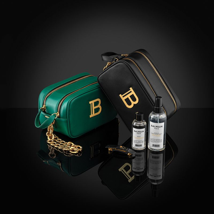 Набор для волос BALMAIN Toiletry Bag Black Gold