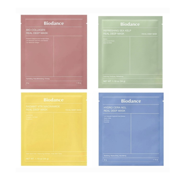 Набор масок для лица BIODANCE Box of 4 Face Mask 4шт. Набор масок для лица BIODANCE Box of 4 Face Mask 4шт.