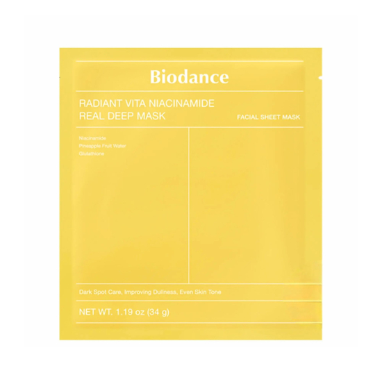 Маска для обличчя з ніацинамідом BIODANCE Radiant Vita Niacinamide Real Deep Mask 34g