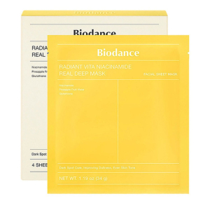 Набор масок с ниацинамидом BIODANCE Radiant Vita Niacinamide Real Deep Mask 4шт.