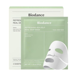 Набор масок для лица BIODANCE Refreshing Sea Kelp Real Deep Mask 4шт.