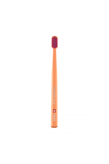 CURAPROX 12460 Зубна щітка "VELVET", d- 0,08mm у відтінку: помаранчевий+пурпурна щітка