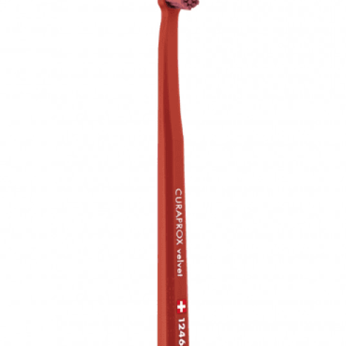 CURAPROX 12460 Зубна щітка "VELVET", d- 0,08mm у відтінку: коричневий+пурпурна щітка
