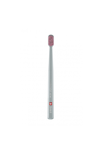 CURAPROX 12460 Зубна щітка "VELVET", d- 0,08mm у відтінку: сіра+рожева щітка