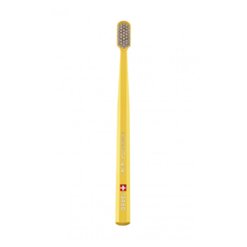 CURAPROX 12460 Зубна щітка "VELVET", d- 0,08mm у відтінку: жовта+сіра щітка