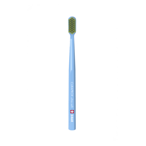 CURAPROX 5460 Зубная щетка "ultrasoft", d 0,10 мм в оттенке: голубая+салатовая щетка