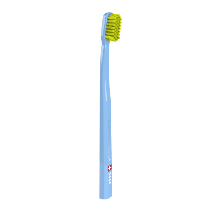 CURAPROX 5460 Зубная щетка "ultrasoft", d 0,10 мм в оттенке: голубая+салатовая щетка