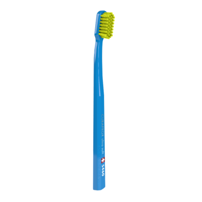 CURAPROX 5460 Зубная щетка "ultrasoft", d 0,10 мм в оттенке: бирюза+салатовая щетка