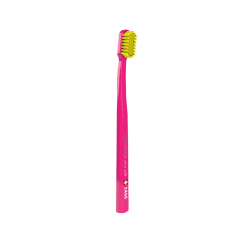 Зубна щітка CURAPROX 5460 ultrasoft, d 0,10 мм у відтінку: малиновий+жовтий CS5460-09