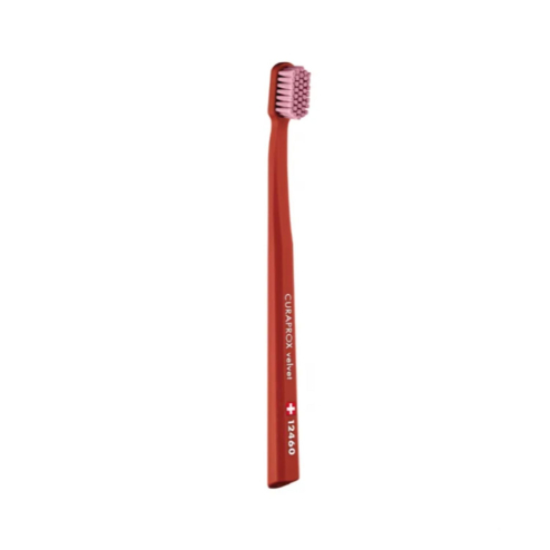 Зубна щітка CURAPROX 12460 VELVET, d- 0,08mm у відтінку: темно-червоний+рожевий CS 12460-11