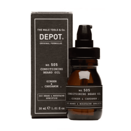 Масло для бороды кондиционирующее "Имбирь и кардамон" DEPOT Nо. 505 CONDITIONING BEARD OIL GINGER & CARDAMOM 30 ml