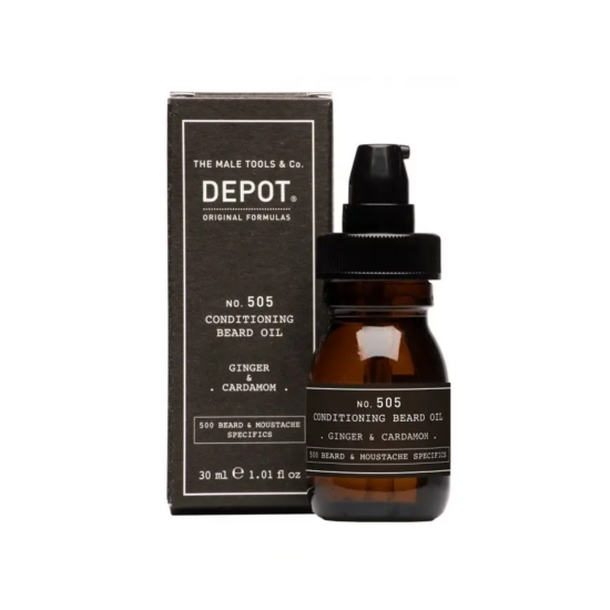 Олія для бороди кондиціонувальна "Імбир і кардамон" DEPOT Nо. 505 CONDITIONING BEARD OIL GINGER & CARDAMOM 30 ml