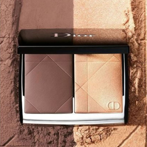 Палітра з румян та хайлайтера DIOR Rouge Blush Colour & Glow 8g у відтінку: 200