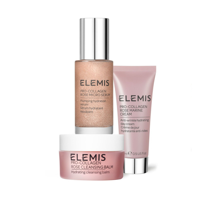Набор Трио фаворитов для наполнения и увлажнения кожи с Розой ELEMIS All About Rose Discover