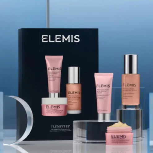 Набор Трио для увлажнения кожи с Розой ELEMIS Pro Collagen Rose Plumping Routine 30ml x15ml x20g