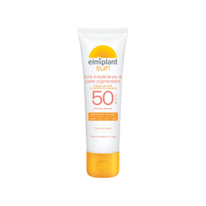 Антивіковий сонцезахисний крем для обличчя ELMIPLANT Crema protectie solar SPF50 anti imbatrani 50ml