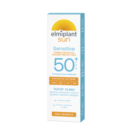 Сонцезахисний крем для обличчя ELMIPLANT Crema protectie solar SPF50 Sensitive 50ml
