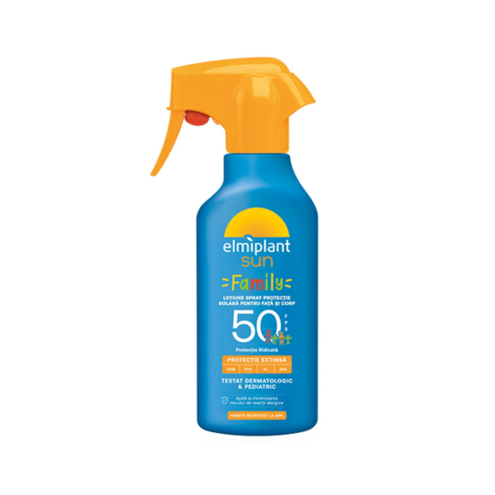Солнцезащисный спрей для лица и тела Elmiplant Family SPF50, 270 мл