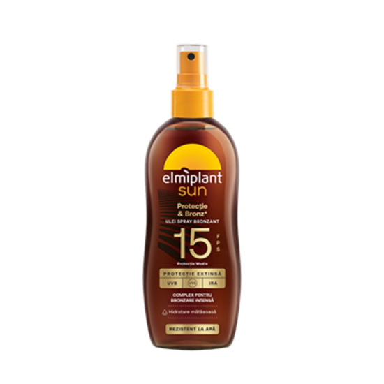Масло спрей для загара ELMIPLANT Protectie Bronz ulei sprey 15SPF 150ml