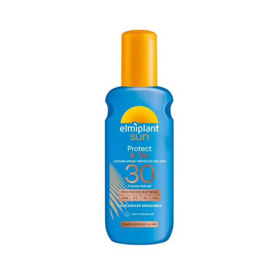 Лосьон-спрей для ускорения загара ELMIPLANT Spray Protect Tan SPF30 150ml