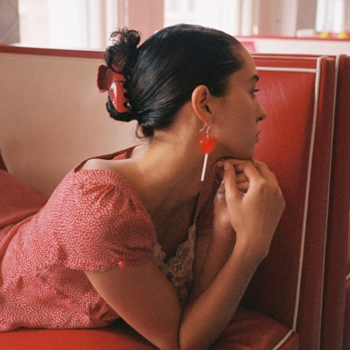 Великий крабик для волосся "Cherry Kiss" EMI JAY Big Effing Clip in Cherry Kiss