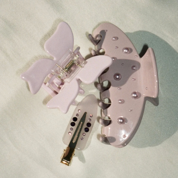 Заколка для волос "Puff Pink" EMI JAY Bow Clip in Puff Pink