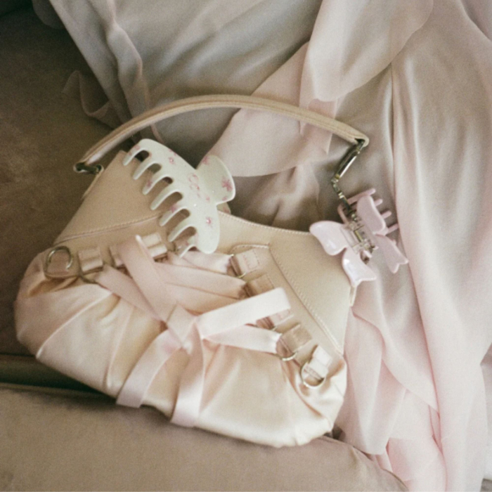 Заколка для волос "Puff Pink" EMI JAY Bow Clip in Puff Pink