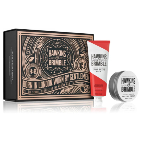 Подарунковий набір Hawkins & Brimble Shaving Gift box(shave cream, aftershave balm) 100gx125ml