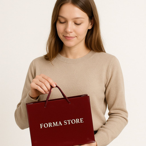 Брендовий пакет лаковий Forma Store Середній