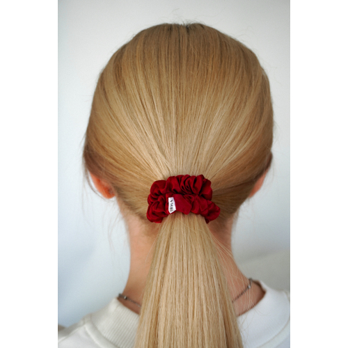 Шелковая резинка для волос Forma Store в размере S в оттенке: Бордо