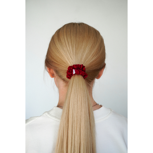 Шелковая резинка для волос Forma Store в размере S в оттенке: Бордо