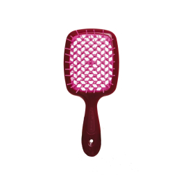 Розчіска JANEKE SUPERBRUSH SMALL міні у відтінку: Бургундія з рожевим