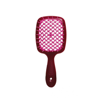 Розчіска JANEKE SUPERBRUSH SMALL міні у відтінку: Бургундія з рожевим