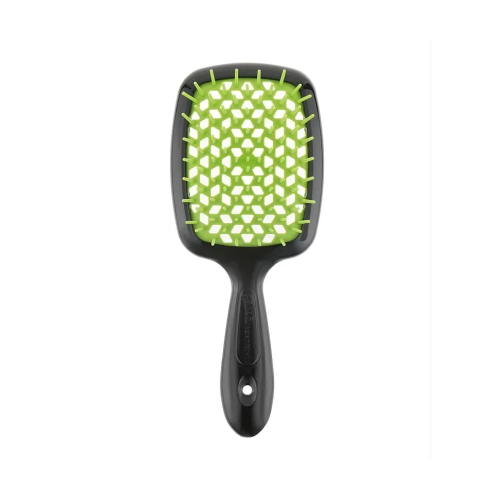 Расческа мини JANEKE SUPERBRUSH SMALL в оттенке: Черная с зеленым