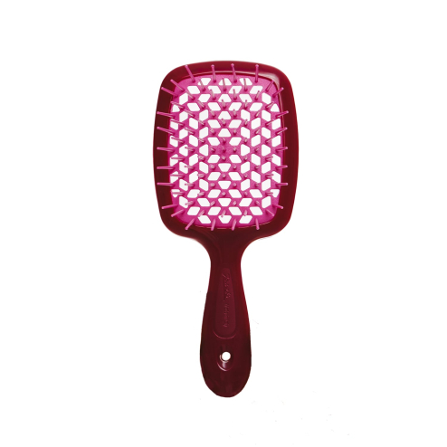 Розчіска JANEKE SUPERBRUSH стандарт у відтінку: Бургундія з рожевим