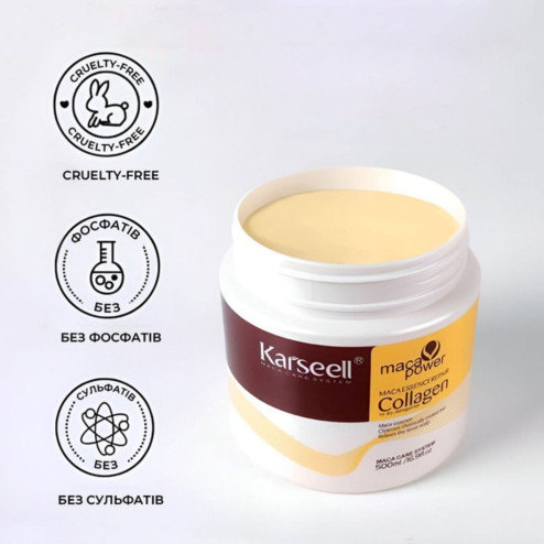 Mаска для волос с коллагеном KARSEELL Maca Essence Repair Collagen Hair Mask 500ml